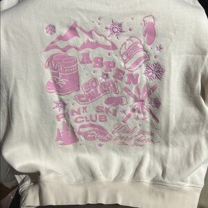 PINK Victoria's Secret Off-White Sweatshirt
